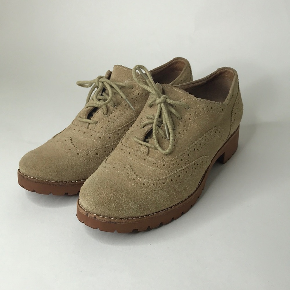 Sperry Topsider Ashbury Sand Wingtip Suede Size 6M